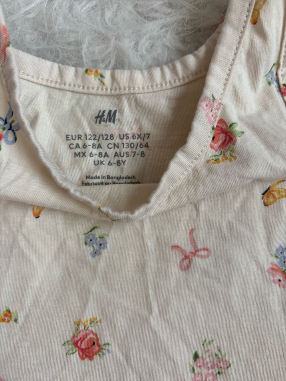 H&M Cream Tank Dress with Cottagecore Feminine Colorful Floral AOP - Picture 2 of 4